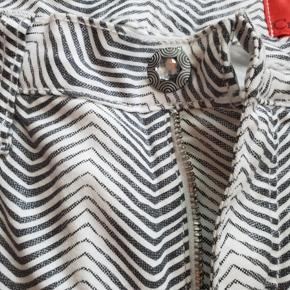 V Cristina silver striped Jean's size 12 - Picture 2 of 7